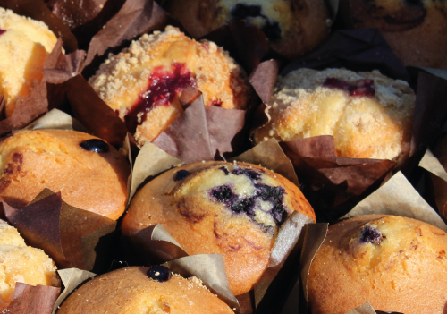 Muffin myrtille framboise